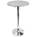 LumiSource Bistro Hydraulic Bar Table, Chrome