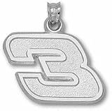 Dale Earnhardt Large Driver Number 3 5/8 Pendant - Sterling Silver Jewelry
