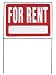 18x24 For Rent Sign