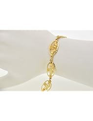 14K Yellow Gold Claddagh Bracelet