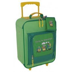 Kids Upright Suitcase-Going to Grandma's-Green (Green) (15.5