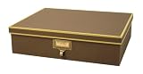 cargo Atheneum Document Box, Brown, Set of 2