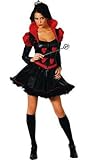 IMAGE OF Queen of Hearts Sexy Women's Costume Halloween Outfit - Size S/M, Dress Size 2-6