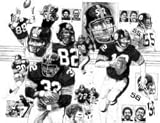 Pittsburgh Steelers, Offense 70s 16 x 20 Lithograph