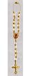 Guadalupe Auto Rosary with Clear and Gold Plated Beads - MADE IN ITALY