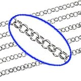 Sterling Silver Round Rolo Chain 3.7mm Wide Bulk By The Foot