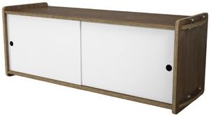 Housefish Key Modular Storage with Door, Short, Walnut and White