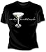 5 O'clock Somewhere Martini Girls T-Shirt (Black) #979