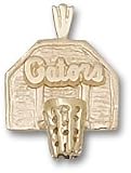 Florida Gators Gators Basketball Backboard Pendant - 14KT Gold Jewelry