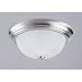 Westinghouse 64363 Two-Light Flush Mount Ceiling Fixture, Brushed Nickel with Frosted Globes