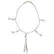 Antique Necklace Silver Rose Quartz Gemstone Jewelry 18.5 inches