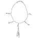 Antique Necklace Silver Rose Quartz Gemstone Jewelry 18.5 inches