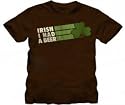 St. Patrick's Day Irish I Had A Beer Distressed Brown Adult T-shirt Tee