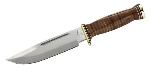 Ontario P3 Army Quartermaster, Stahl 440, Ledergriff, Lederscheide