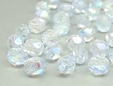 Glasperlen zum Auffaedeln 5mm (Light Azore-AB), 100 Stueck