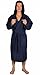 Arus Men's Classic Hooded Bathrobe Turkish Cotton Terry Cloth Robe (S/M,N.Blue)