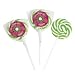 24 Personalized Darling Daisy Swirl Pops - Suckers & Pops