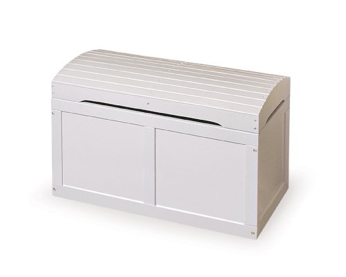Badger Basket Barrel Top Toy Box, White