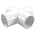 FORMUFIT F002CRX-WH-4 Cross PVC Fitting, Furniture Grade, 2