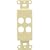 OEM Systems IWM-4P-A Decorator Style Empty Connector Plate (Almond, 4 Connections)