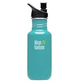 Klean Kanteen 18-Ounce Classic Sport Cap 2.0 Stainless Steel Water Bottle, Reef Blue