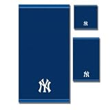 New York NY Yankees MLB Embroidered 100% Cotton 3 PC Towel Set