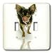 Dogs Chihuahua - Long Hair Chihuahua - Light Switch Covers - double toggle switch
