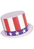 Plastic Uncle Sam Top-Hat Adult Patriotic Costume Accessory