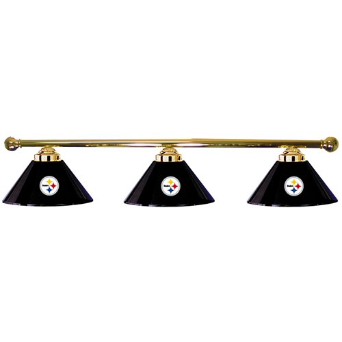 Pittsburgh Steelers 3 Shade Metal Billiard Pool Light