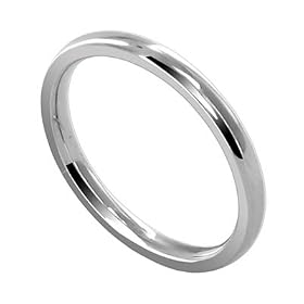 LWSSR019 Stainless Steel Polished Finished 2mm Wide Slim Band Ring Size 4, 5, 6, 7, 8, 9, 10: Jewelry