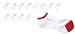 Teamwork Cheerleading Anklet Contrast-Edged Socks 6 WHITE/GOLD GIRLS: 7-9