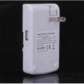 PowerGen Multi-Purpose Universal Rapid Battery Charger for Use with HTC Droid Incredible, Sprint HTC EVO 4G, HTC EVO Shift 4G, HTC Touch Pro2 , S511 Snap , Droid Eris