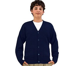Boys' Cardigan Sweater in Navy with Pockets by French Toast