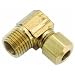 Anderson Metals 50069 Brass Compression Tube Fitting, 90 Degree Elbow, 1/4" Tube OD x 1/8" NPT Male Pipe