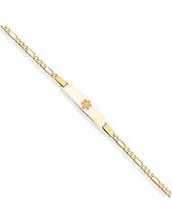 7 Inch 14k Gold Non-enameled Medical ID Bracelet
