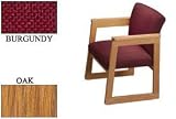 Flared Arm Chair Oak Burgundy. Package of 2