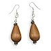 Brown Wood Bead Earrings