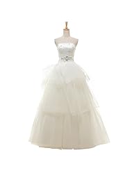 Strapless Lace-Up  Beaded 2015 Organza Sleeveless  Dress With Ruffles