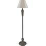 Royce Lighting RLFL1000-50 Rattan Collection Indoor/Outdoor Floor Lamp, Beige Fabric Shade, Dark Tan Finish