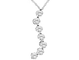 Diamond Journey Pendant 14K White Gold 1/2 Carat (ctw) with Chain