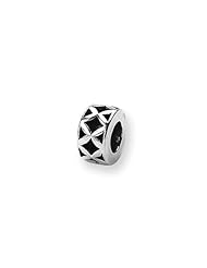 X Spacer Charm in Silver for 3mm Charm Bracelets