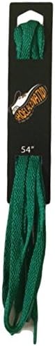 Flat Shoelaces for Sneakers, Athletic Shoes - 54 inch laces - Multiple Colors (green)