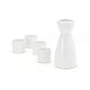 5 PIECE JAPANESE STYLE SAKE SET - WHITE