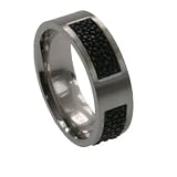 316L Stainless Steel Ring with sting ray design. Width: 8mm