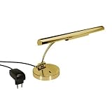Willemse Halogen Klavierlampe gold inkl. Netzteil (Piano-Leuchte)