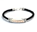 Travelers Prayer (Tefillat Haderech) Jewish Charm Bracelet in Black for Women