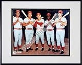 Cincinnati Reds The Big Red Machine & Sparky Anderson 8 X 10 Photo Mounted In 11 X 14 Aluminum Frame
