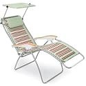 Picnic Time Serenity Reclining Lounge Chair - Riviera Stripe