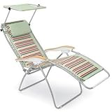Picnic Time Serenity Reclining Lounge Chair - Riviera Stripe