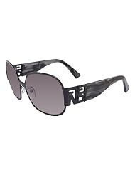 FENDI SUNGLASSES AUTHENTIC UNISEX SHINY BLACK WITH BLACK MARBLE TEMPLE GRAY GRADIENT LENS FS... by Fendi